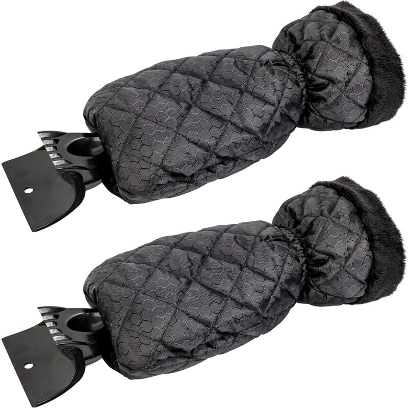 2 Pack Car Ice Scraper - Car Windshield Scraper Window Glove, Snow Scrapers With Waterproof Lining, Removes V1188-MS-227-1633