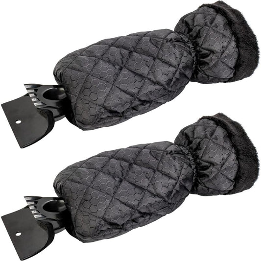 2 Pack Car Ice Scraper - Car Windshield Scraper Window Glove, Snow Scrapers With Waterproof Lining, Removes V1188-MS-227-1633