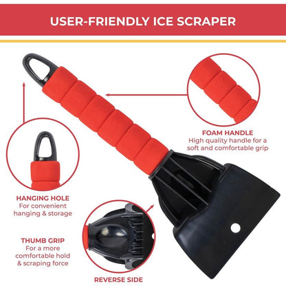 2 Pack Car Ice Scraper - Car Windshield Scraper Window Glove, Snow Scrapers With Waterproof Lining, Removes V1188-MS-227-1633