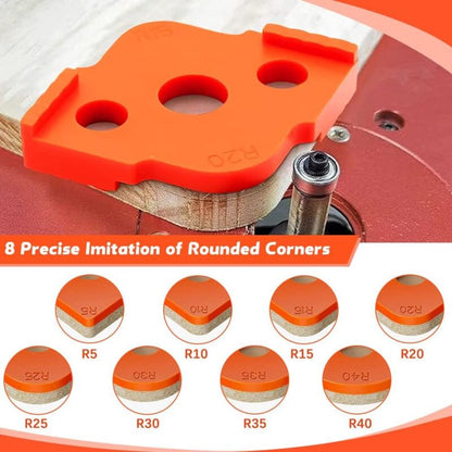 4 pcs Alloy Radius ROuter Jig, R5 - R40 Woodworking ROuter Jig On Table, Corner Radius ROuting Accessories For V1188-MS-227-1635