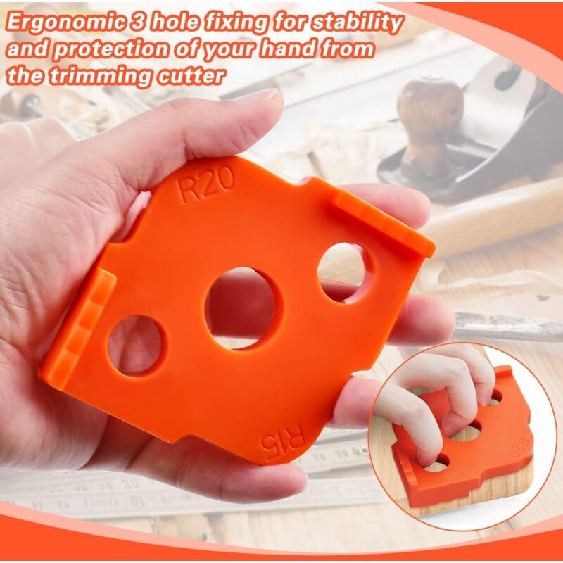 4 pcs Alloy Radius ROuter Jig, R5 - R40 Woodworking ROuter Jig On Table, Corner Radius ROuting Accessories For V1188-MS-227-1635
