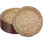 50 Pack 9" Rustic Wood Grain Paper Plates Disposable (Wood Grain 02) V1188-MS-227-1636
