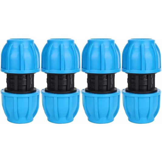 4 pcs 25Mm To 25Mm Pe Plastic Straight Water Pipe Fittings Pvc Pe Ppr Pipe Connector Accessories V1188-MS-227-1640