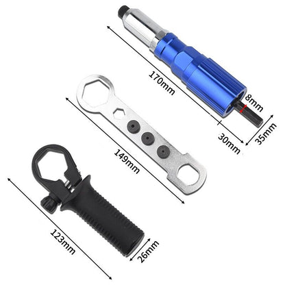 Blind Rivet Adapter To Rivet Gun - Riveting Bits For Cordless Screwdriver And Drill V1188-MS-227-1641