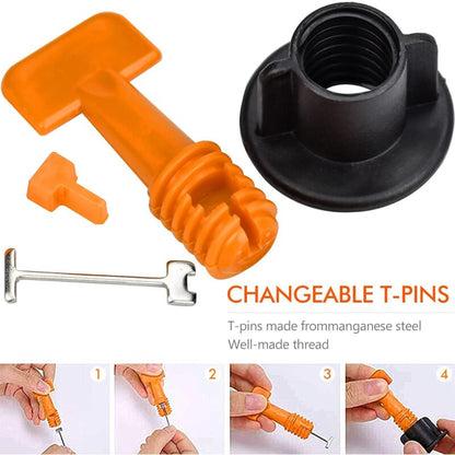 100 pcs Tile Leveling System, Reusable Tile Leveling System For Tiles, Ceramic Tiles, Wood Panels With 2 V1188-MS-227-1644