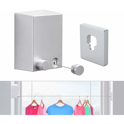 Retractable Clothes Drying Rack Indoor Outdoor Wall Mounted Clothes Dryer Retractable Hanger Lock To Prevent V1188-MS-227-1645