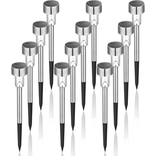 Outdoor Solar Lights LED Landscape Light Pack/Pathway Lights Stainless Steel-12 V1188-MS-227-1647