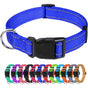 Dog Collar, Classic Adjustable Reflective Nylon Collar Suitable For Medium Dogs, DArk Blue, 2.5Cm Width V1188-MS-227-1652