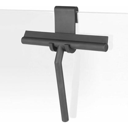27Cm Silicone Shower Squeegee - For Glass Shower Door And Wall - With Hanging Hook - Black V1188-MS-227-1656