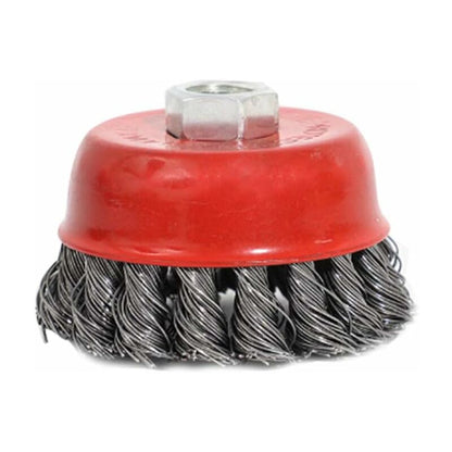 Bevel Brush For Angle Grinder, Metal/Steel, Twisted Wire, Flexible, Diameter: 75 And 100 Mm, Mounting Thread: V1188-MS-227-1657