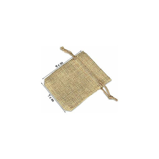 100 pcs Jute Bags 7X9Cm, Reusable Gift Bags, Burlap Pouches With Drawstring For Jewelry Gift Party Birthday V1188-MS-227-1660