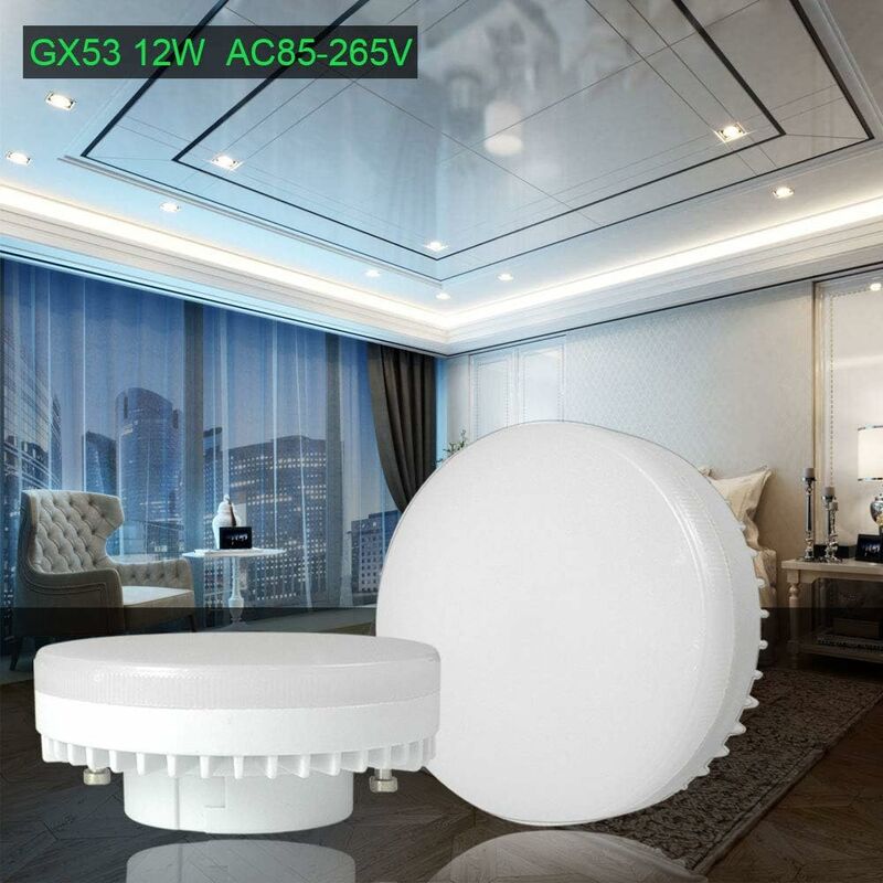 Dimmable LED Gx53 7W 85-265V Cabinet Light Die-Cast Aluminum Wall Light 4 pcs Cool White 6000K V1188-MS-227-1661