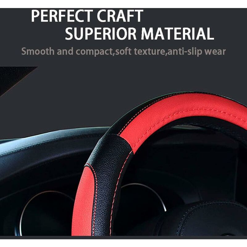 Car Steering Wheel Covers Wrap Microfiber Soft Anti-Slip Auto Steering Wheel Cover Protector Universal Car V1188-MS-227-1662