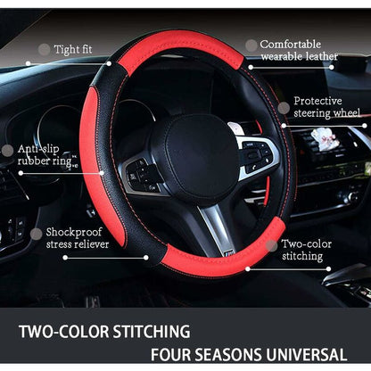 Car Steering Wheel Covers Wrap Microfiber Soft Anti-Slip Auto Steering Wheel Cover Protector Universal Car V1188-MS-227-1662