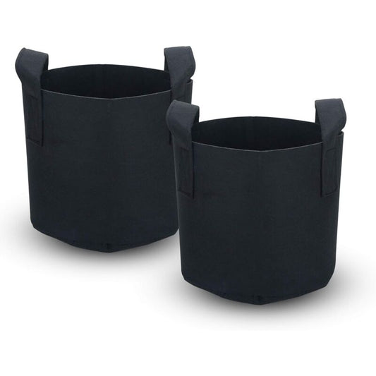 2 Pack 38 Litre - 10 Gallon Non-Woven Planting Bags - 40 X 30 Cm - With Carry Handles - For Garden, V1188-MS-227-1663