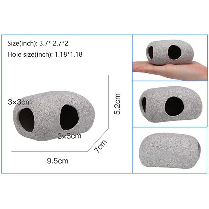 Aquarium ROcks For Fish Breeding, Playing And Resting, Small Ceramic Decorative Stones For Aquarium V1188-MS-227-1664