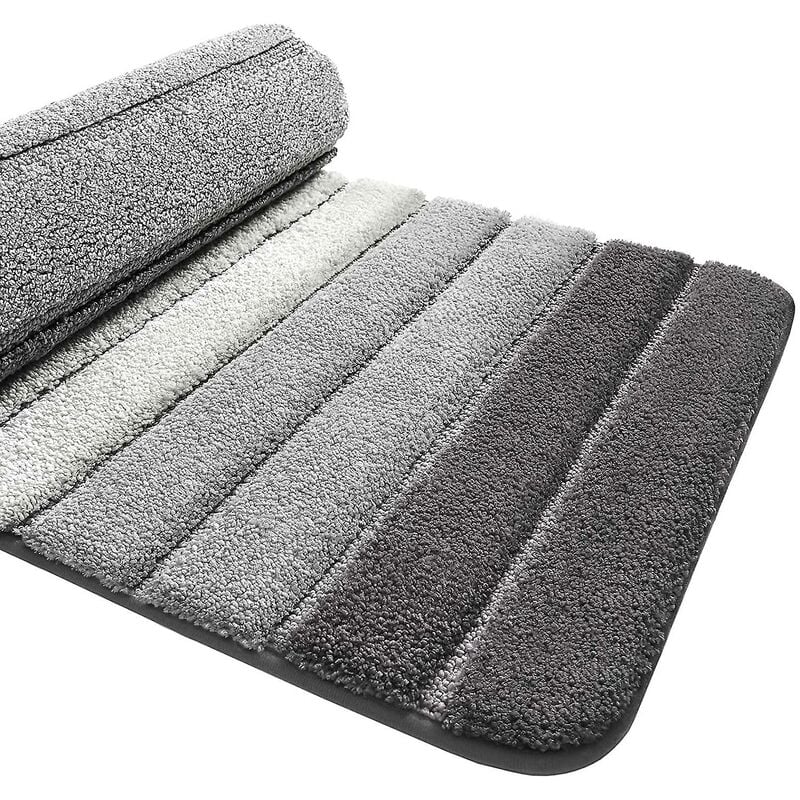 Non-Slip Bath Mat, Extra Soft Bathroom Rug, Machine Washableable, Water Absorbent, 40 X 60 Cm, Grey V1188-MS-227-1666