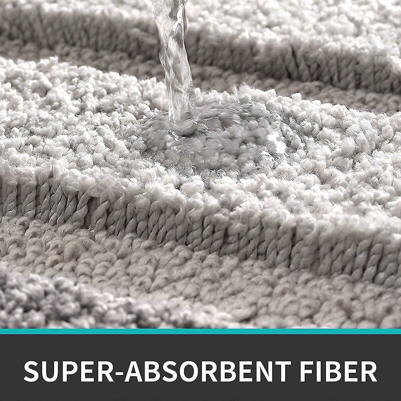 Non-Slip Bath Mat, Extra Soft Bathroom Rug, Machine Washableable, Water Absorbent, 40 X 60 Cm, Grey V1188-MS-227-1666