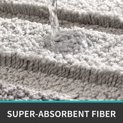 Non-Slip Bath Mat, Extra Soft Bathroom Rug, Machine Washableable, Water Absorbent, 40 X 60 Cm, Grey V1188-MS-227-1666