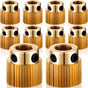Extruder Wheel 3D Printer Parts Gear 40 Teeth Brass Extruder Wheel Compatible With Cr-10, Cr-10S, S4, S5, V1188-MS-227-1679