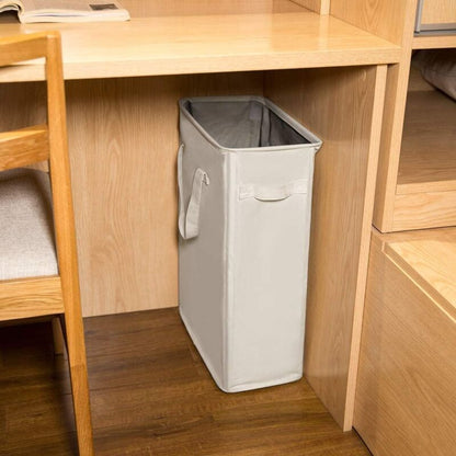 Long Foldable Laundry Basket With Handles 45L Beige V1188-MS-227-1682