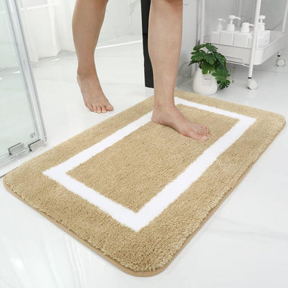 Non-Slip Bath Mat, Soft Microfiber Bathroom Mat, Absorbent High Pile Bath Mat, Machine Washableable - 40 X 60 V1188-MS-227-1683