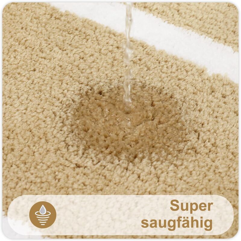 Non-Slip Bath Mat, Soft Microfiber Bathroom Mat, Absorbent High Pile Bath Mat, Machine Washableable - 40 X 60 V1188-MS-227-1683