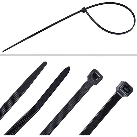 700 Piece Black Nylon Cable Ties, Lengths 4"/ 6"/ 8"/ 10"/ 12" V1188-MS-227-1687