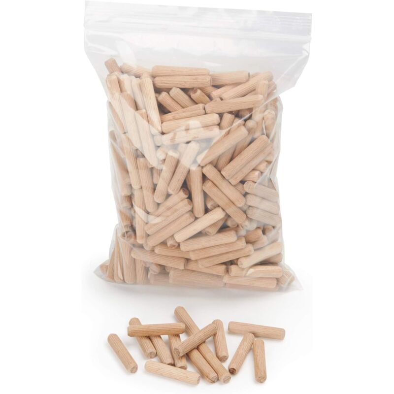 400 pcs Of Wooden Dowels 8 Mm X 50 Mm - Solid Beech Wood Dowel Ideal For Wood ROuter - Suitable For Drilling V1188-MS-227-1689