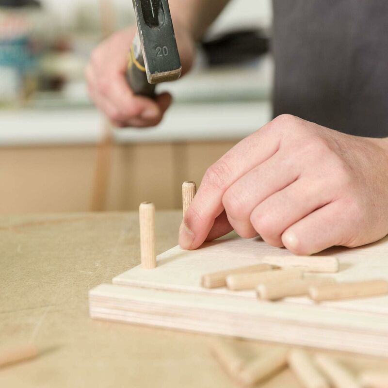 400 pcs Of Wooden Dowels 8 Mm X 50 Mm - Solid Beech Wood Dowel Ideal For Wood ROuter - Suitable For Drilling V1188-MS-227-1689