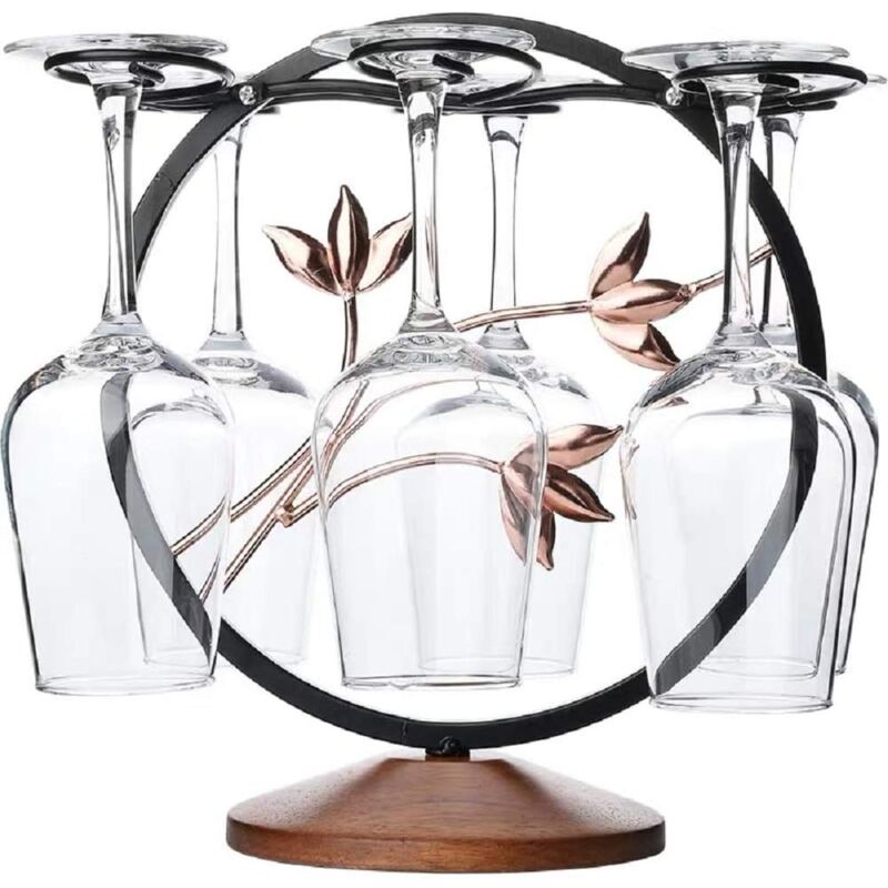 Freestanding Metal Wine Glass Drying Rack Kitchen Bar Decor Multi-Function Display Stand Tabletop Storage V1188-MS-227-1690