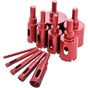 Diamond Hole Saw Set, Diamond Core Drill Bit For Tile/Glass/Marble (6Mm-50Mm 11 pcs) V1188-MS-227-1696