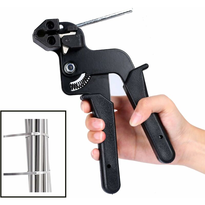Stainless Steel Cable Tie Gun, Stainless Steel Cable Tie Pliers With Cutting Function, Metal Tie Gun, Cable V1188-MS-227-1703