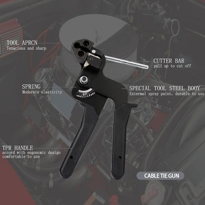 Stainless Steel Cable Tie Gun, Stainless Steel Cable Tie Pliers With Cutting Function, Metal Tie Gun, Cable V1188-MS-227-1703