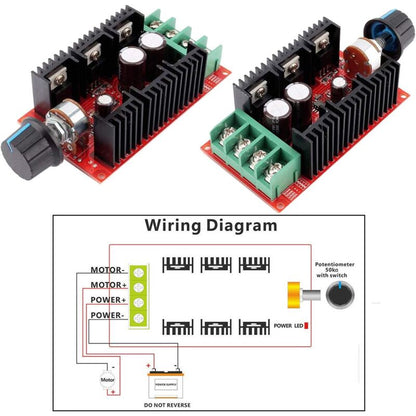 Dc Motor Speed Control Switch 12V 24V 48V 2000W Max 10-50V 40A Pwm Hho Rc Regulator, 1 Pack V1188-MS-227-1704