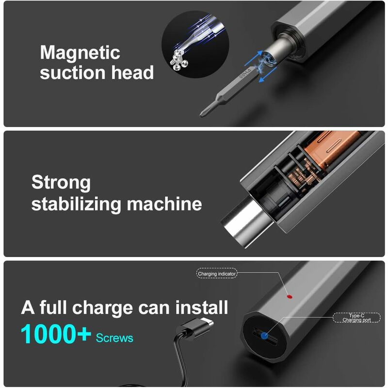 66 In 1 Cordless Electric Precision Screwdriver With LED Light Mini Electronic Screwdriver Kit For Toys V1188-MS-227-1705