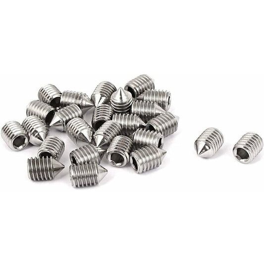 16 pcs 5Mm Length Countersunk Grub Screws, Various Metric Threads, M3, M4, M5 & M6. A2 Grade Stainless Steel V1188-MS-227-1708