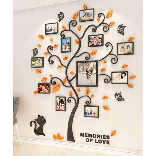 Wall Stickers Tree Photo Frame 3D Diy Mural Decals Arts Home Decoration For Bedroom, Living ROom, Nursery, V1188-MS-227-1711