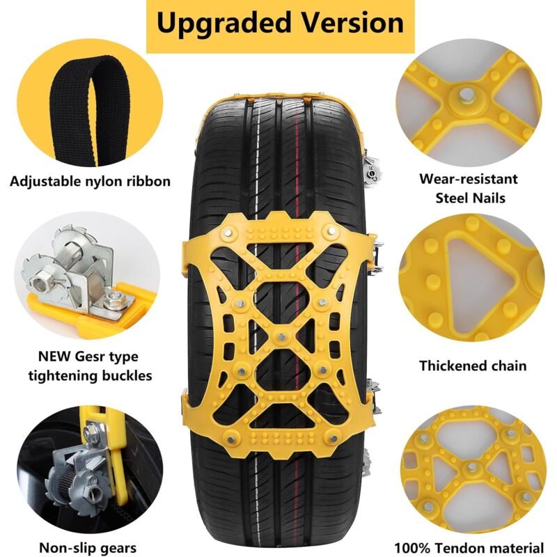 Snow Chains 6Pc Suitable For 165-275Mm V1188-MS-227-1717
