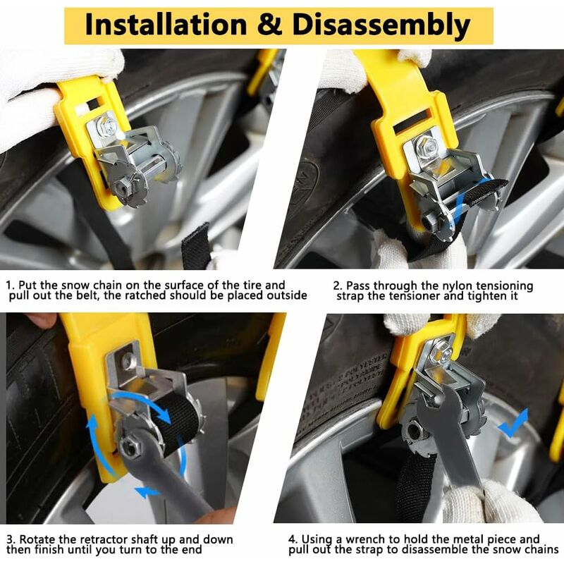 Snow Chains 6Pc Suitable For 165-275Mm V1188-MS-227-1717