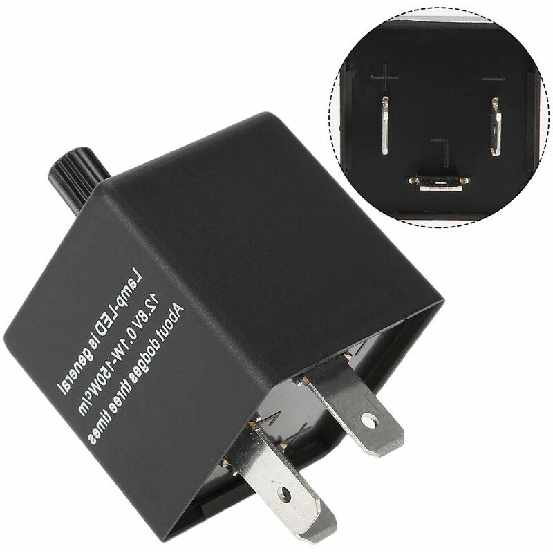 Motorcycle Flasher Relay Cf14Kt 3 Pin 12V Automotive Adjustable Flasher Relay For LED Flash Speed V1188-MS-227-1720