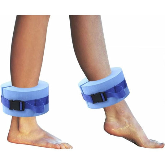 Foam Swimming Armbands, Water Aerobics Float Ring, Ankle Arm Belts With Quick Release Buckle 2 Pack, Blue V1188-MS-227-1722