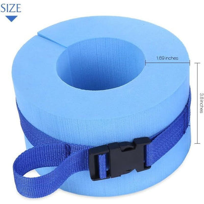 Foam Swimming Armbands, Water Aerobics Float Ring, Ankle Arm Belts With Quick Release Buckle 2 Pack, Blue V1188-MS-227-1722