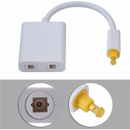 Dual Port Digital Optical Audio Splitter Easily Connect Multiple Components Without Swapping Connections Low V1188-MS-227-1728