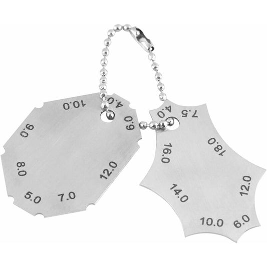 Welding Gauge, Fillet Weld, T-Joint, Throat Depth, Leg Length, Two-Piece Gauge Ruler, Made Of High Quality V1188-MS-227-1733