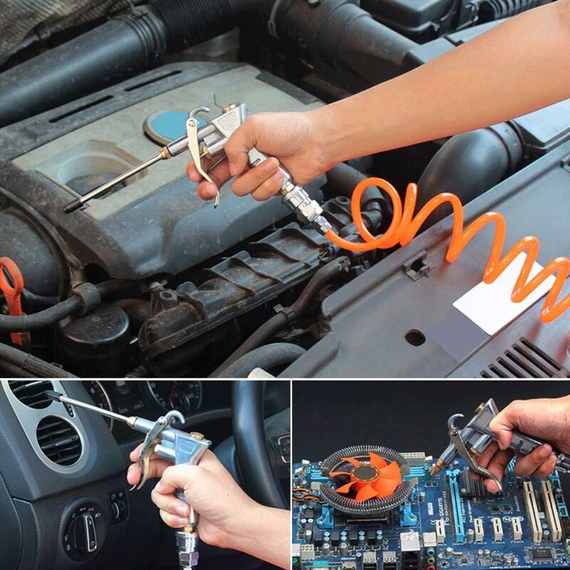 Powerful Aluminum Alloy Blow Dust Gun Air Blower With 1 Nozzle Blowing Duster Cleaning Air Pump Air V1188-MS-227-1736