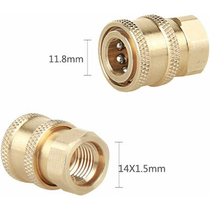 High Pressure Sprayer Nozzle Connectors, M14 Thread, 1/4 Quick Connector, Hose Connection Parts, Snow Foam V1188-MS-227-1741