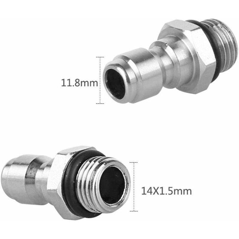 High Pressure Sprayer Nozzle Connectors, M14 Thread, 1/4 Quick Connector, Hose Connection Parts, Snow Foam V1188-MS-227-1741
