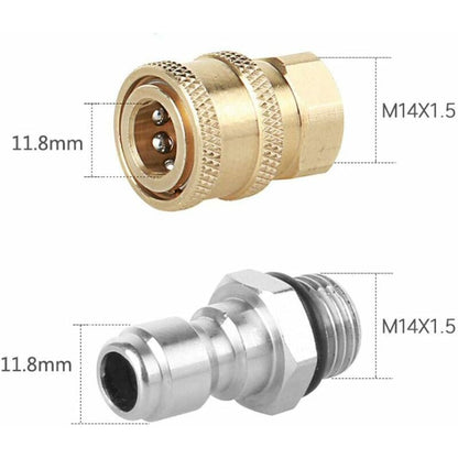 High Pressure Sprayer Nozzle Connectors, M14 Thread, 1/4 Quick Connector, Hose Connection Parts, Snow Foam V1188-MS-227-1741