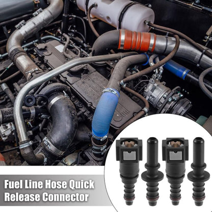 7.89Mm To 8Mm Straight Car Fuel Hose Quick Release Connector 2 Set V1188-MS-227-1742